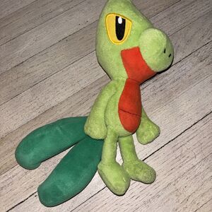 Vintage 2004 Pokémon Hasbro Treecko Plush - Rare Terry Cloth Style - Hoenn 7"